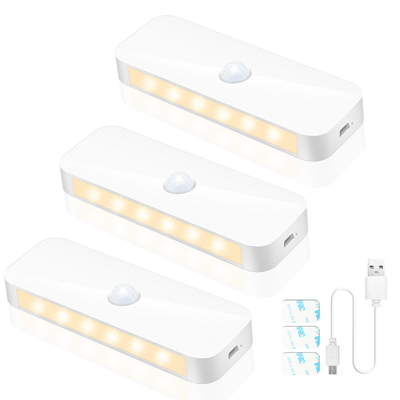 Magnetic Cabinet Battery Powered Sensor Light DC5V Stick On 150 Lumen