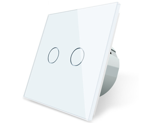 Tempered Glass Touch Light Smart Home Wall Switch 220V 300W 60mm hole distance