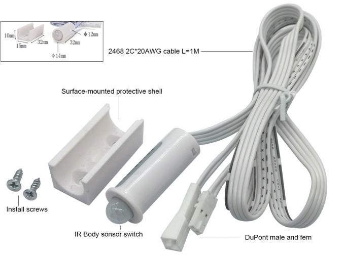 Wardrobe PIR Sensor Switch 110 Degree Human Motion Auto For LED